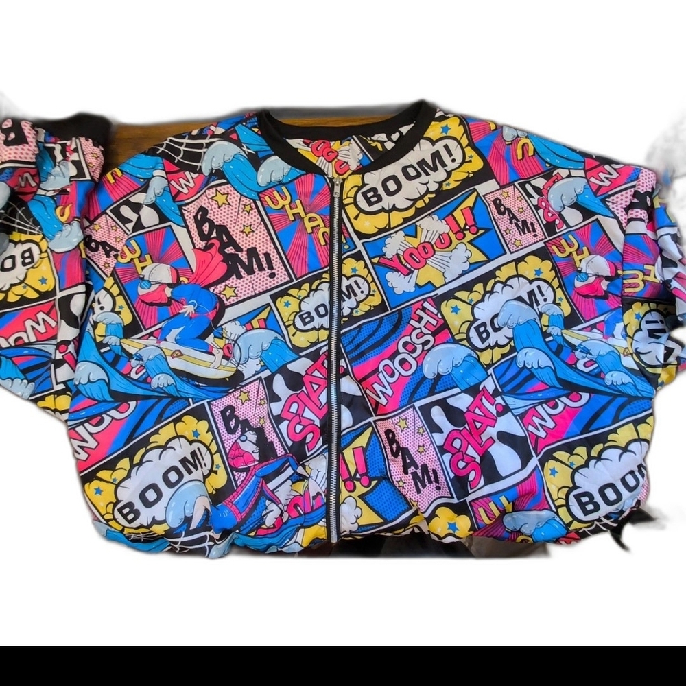 Colorful Comic Print Jacket